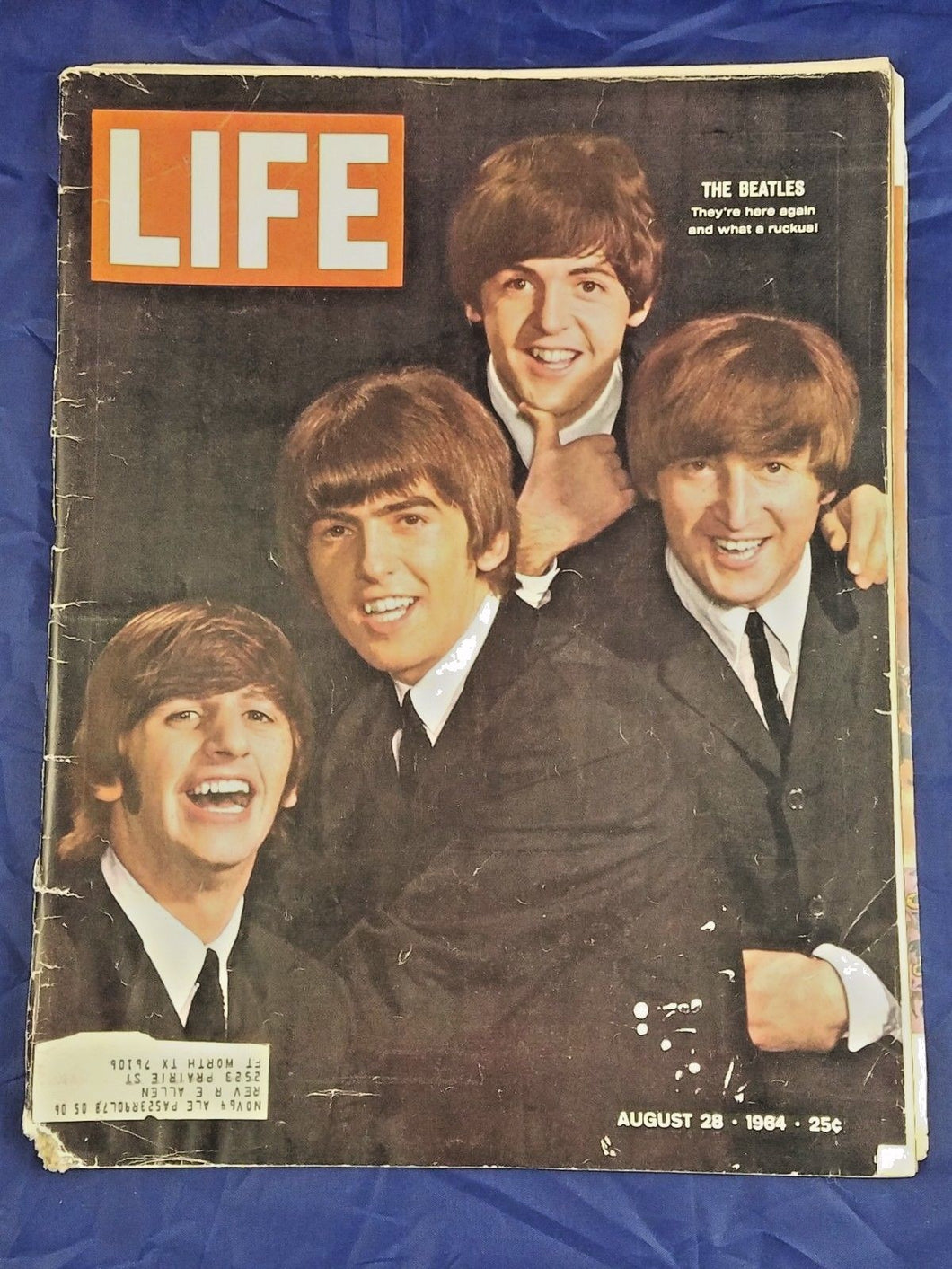 LIFE MAGAZINE AUG 28, 1964 THE BEATLES Cover and Story Photos Rare!