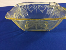 Depression glass Yellow Lorain 8'' bowl super rare