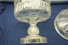 ANTIQUE EAPG GLASS US GLASS COIN PATTERN RARE COVERED COMPOTE 1892 ORIGINAL