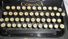 ANTIQUE TYPEWRITER ~ RARE L.C. SMITH CORONA PORTABLE MODEL 4 BLACK DECO