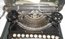 ANTIQUE TYPEWRITER ~ RARE L.C. SMITH CORONA PORTABLE MODEL 4 BLACK DECO