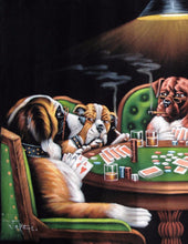 Dogs Playing Poker Smoking Art Coolidge Mexican Black Velvet Oil Painting