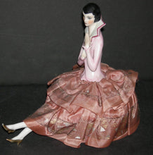 RARE ANTIQUE POWDER BOX - MADE FOR THE FRENCH MARKET!! - CHINA HALF DOLL w/ LEGS