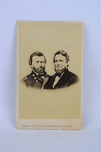 Rare Antique Post Civil War Ulysses Grant & Schuyler Colfax Campaign CDV Photo