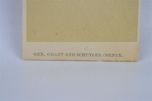Rare Antique Post Civil War Ulysses Grant & Schuyler Colfax Campaign CDV Photo