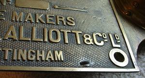 Large Brass Industrial Nameplate With 2 Gauges Machine Age Steampunk MAGNIFICENT LYONS STEAM DISINFECTOR 1880 HOSPITAL ASYLUM WORKHOUSE