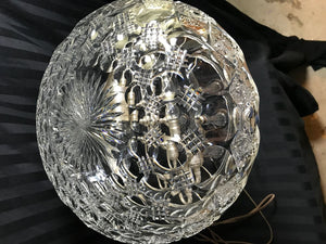 RARE ANTIQUE ABP SINCLAIRE BENGAL PATTERN HEAVY THICK 19" CUT GLASS TABLE LAMP