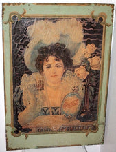 RARE* OVER 3 FEET TALL, ANTIQUE 1897 COCA COLA PAPER POSTER AD IN PLASTER FRAME