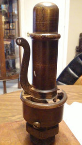 Antique Brass American Steam Gauge mfg Railroad Steam Whistle 8" train whistle