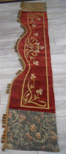 ANTIQUE FRENCH VALANCE 19TH-CENTURY SILK VELVET EMBROIDERY