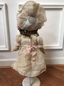 ORIGINAL DRESS & WIG Antique German Armand Marseille Bisque Doll