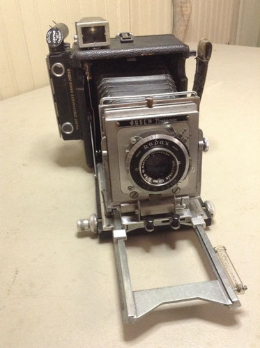 Vintage Antique Busch Pressman Model C Camera W/ Wollensack Rapax Lens