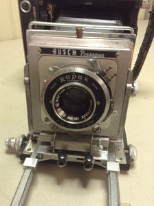 Vintage Antique Busch Pressman Model C Camera W/ Wollensack Rapax Lens