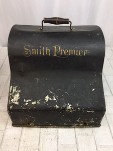 Antique smith premier typewriter cover metal with lettering Rare VTG